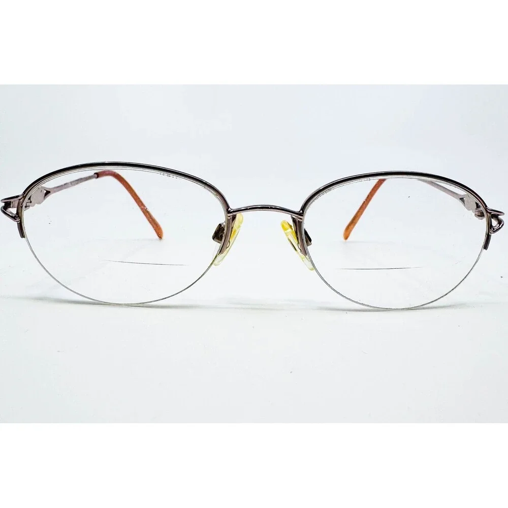 Tura Eyeglasses Women Purple Semi Rimless Oval MOD 488 LAV 49-18-135